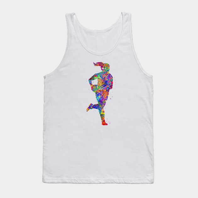 Rugby player girl Tank Top by Yahya Art